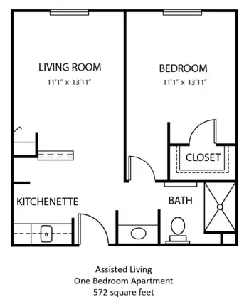 Floorplan of Chateau of Batesville, Assisted Living, Batesville, IN 1