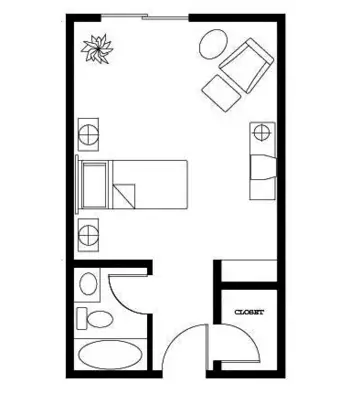 Floorplan of Concord Royale, Assisted Living, Concord, CA 2