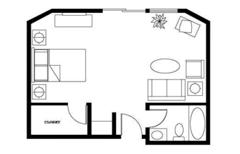 Floorplan of Concord Royale, Assisted Living, Concord, CA 3