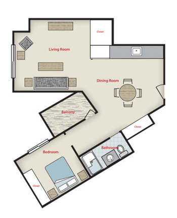 Floorplan of Emerald Shores Assisted Living, Assisted Living, Memory Care, Kewaunee, WI 1