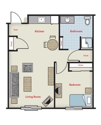 Floorplan of Emerald Shores Assisted Living, Assisted Living, Memory Care, Kewaunee, WI 5