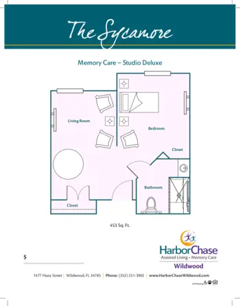 Floorplan of HarborChase of Wildwood, Assisted Living, Wildwood, FL 3