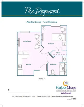 Floorplan of HarborChase of Wildwood, Assisted Living, Wildwood, FL 5
