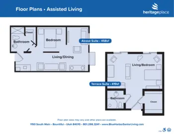 Floorplan of Heritage Place, Assisted Living, Bountiful, UT 1