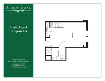 Floorplan of Jerome Home, Assisted Living, New Britain, CT 1