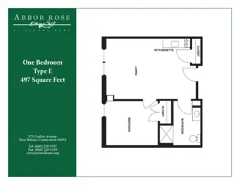Floorplan of Jerome Home, Assisted Living, New Britain, CT 2