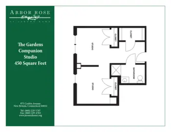 Floorplan of Jerome Home, Assisted Living, New Britain, CT 6