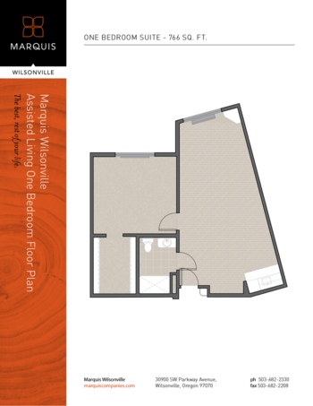 Floorplan of Marquis Wilsonville Assisted Living, Assisted Living, Wilsonville, OR 1