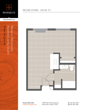 Floorplan of Marquis Wilsonville Assisted Living, Assisted Living, Wilsonville, OR 3
