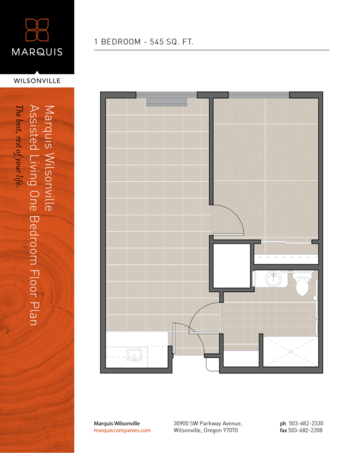 Floorplan of Marquis Wilsonville Assisted Living, Assisted Living, Wilsonville, OR 6
