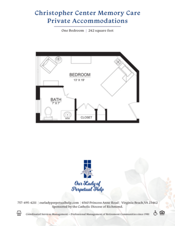 Floorplan of Our Lady of Perpetual Help Health Center, Assisted Living, Memory Care, Va Beach, VA 1