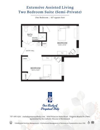 Floorplan of Our Lady of Perpetual Help Health Center, Assisted Living, Memory Care, Va Beach, VA 3