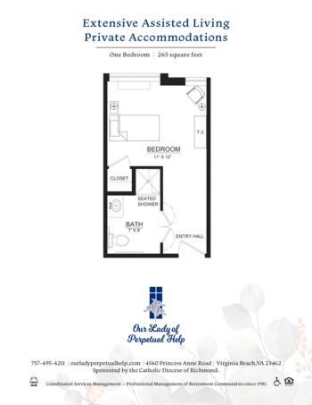 Floorplan of Our Lady of Perpetual Help Health Center, Assisted Living, Memory Care, Va Beach, VA 4
