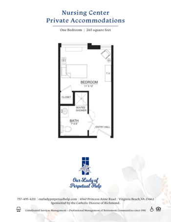 Floorplan of Our Lady of Perpetual Help Health Center, Assisted Living, Memory Care, Va Beach, VA 5