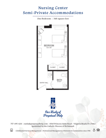 Floorplan of Our Lady of Perpetual Help Health Center, Assisted Living, Memory Care, Va Beach, VA 6