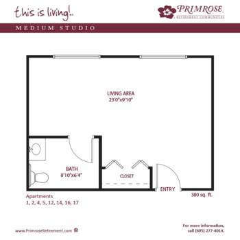 Floorplan of Primrose Basic Care and Memory Cottages, Assisted Living, Memory Care, Aberdeen, SD 1