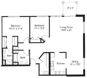 Floorplan of St. Andrew's Village, Assisted Living, Memory Care, Mahtomedi, MN 4