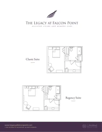 Floorplan of The Legacy at Falcon Point, Assisted Living, Katy, TX 1