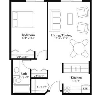 Floorplan of The Wellington Senior Living, Assisted Living, Saint Paul, MN 1