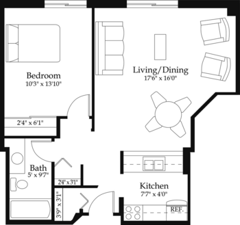 Floorplan of The Wellington Senior Living, Assisted Living, Saint Paul, MN 3