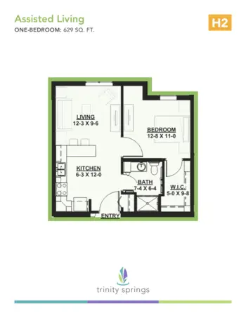 Floorplan of Trinity Springs, Assisted Living, Oxford, FL 2