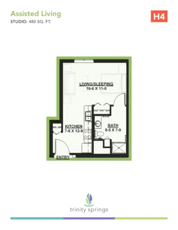 Floorplan of Trinity Springs, Assisted Living, Oxford, FL 4