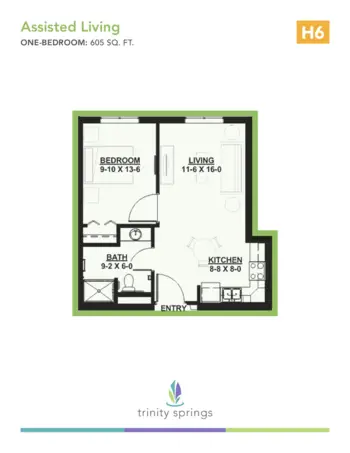 Floorplan of Trinity Springs, Assisted Living, Oxford, FL 6