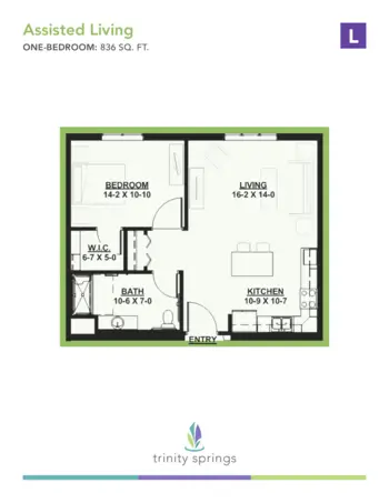 Floorplan of Trinity Springs, Assisted Living, Oxford, FL 14
