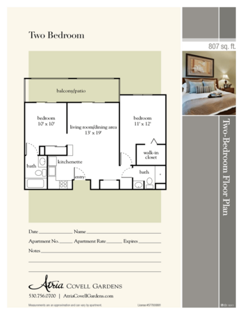 Floorplan of Atria Covell Gardens, Assisted Living, Davis, CA 3