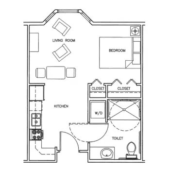Floorplan of Avita Senior Living at Rolling Hills, Assisted Living, Wichita, KS 1