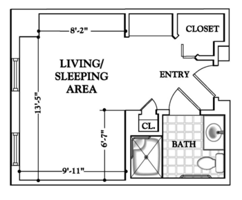 Floorplan of Brighton Gardens of Northville, Assisted Living, Plymouth, MI 2