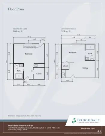 Floorplan of Brookdale Bluewater Bay, Assisted Living, Niceville, FL 1