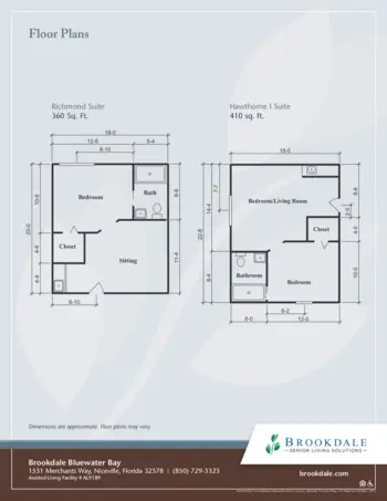 Floorplan of Brookdale Bluewater Bay, Assisted Living, Niceville, FL 2
