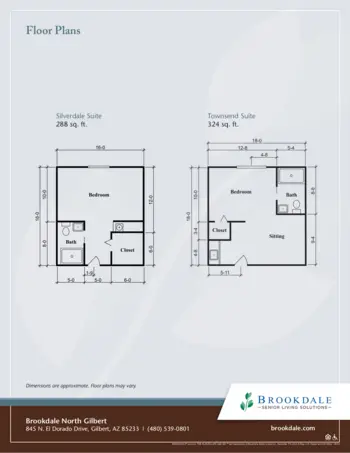 Floorplan of Brookdale North Gilbert, Assisted Living, Gilbert, AZ 1