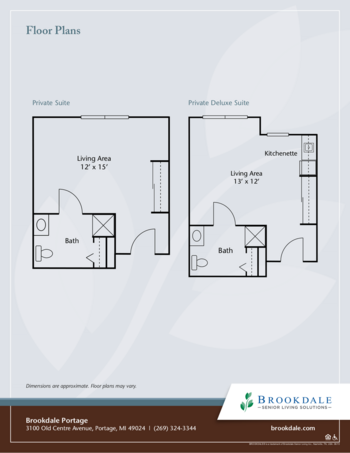 Floorplan of Brookdale Portage Assisted Living, Assisted Living, Portage, MI 1