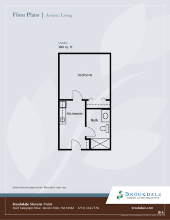 Floorplan of Brookdale Stevens Point, Assisted Living, Memory Care, Stevens Point, WI 5
