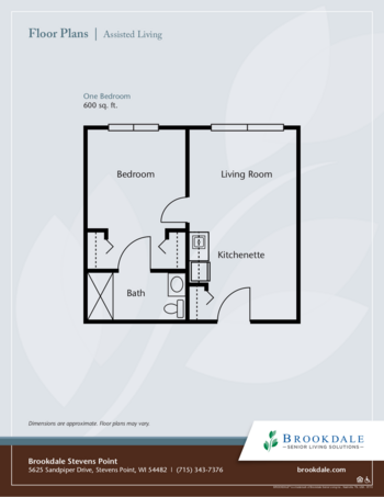 Floorplan of Brookdale Stevens Point, Assisted Living, Memory Care, Stevens Point, WI 6