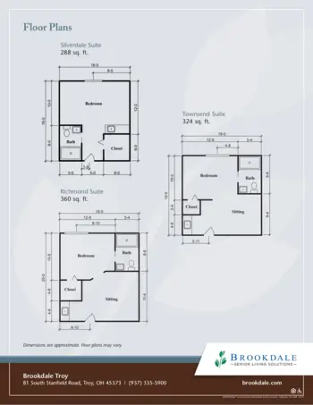 Floorplan of Brookdale Troy, Assisted Living, Troy, OH 1