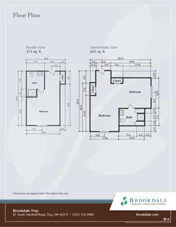 Floorplan of Brookdale Troy, Assisted Living, Troy, OH 2