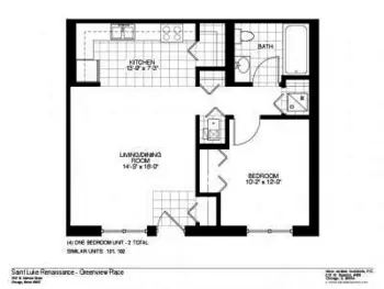 Floorplan of Greenveiw Place, Assisted Living, Chicago, IL 4