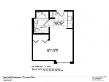 Floorplan of Greenveiw Place, Assisted Living, Chicago, IL 8