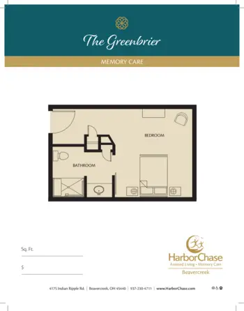 Floorplan of HarborChase of Beavercreek, Assisted Living, Beavercreek, OH 7