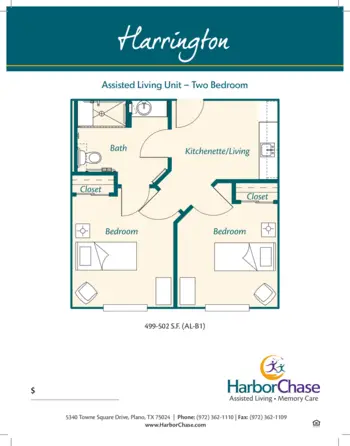 Floorplan of HarborChase of Plano, Assisted Living, Plano, TX 4