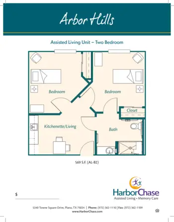 Floorplan of HarborChase of Plano, Assisted Living, Plano, TX 5