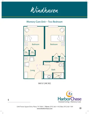 Floorplan of HarborChase of Plano, Assisted Living, Plano, TX 9
