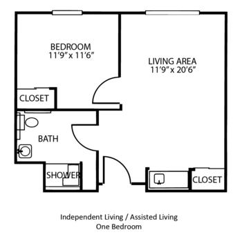 Floorplan of Hearth at Windermere, Assisted Living, Fishers, IN 2