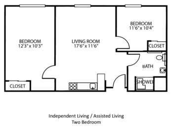 Floorplan of Hearth at Windermere, Assisted Living, Fishers, IN 4