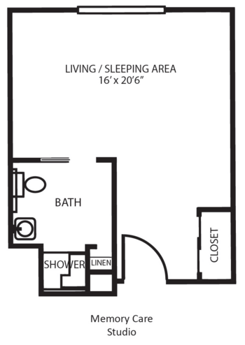Floorplan of Hearth at Windermere, Assisted Living, Fishers, IN 5