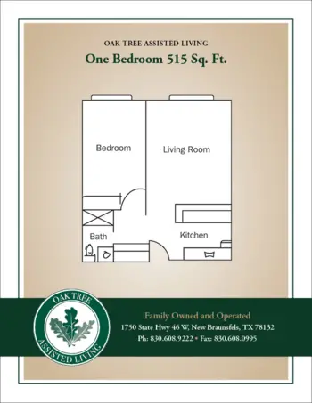 Floorplan of Oaktree Assisted Living, Assisted Living, New Braunfels, TX 1