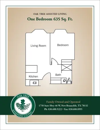 Floorplan of Oaktree Assisted Living, Assisted Living, New Braunfels, TX 3